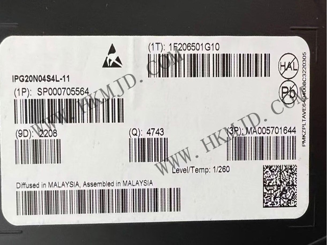 英飛凌汽車級(jí)MOSFET（IPG20N04S4L-11）40V，雙N溝道，最大11.6毫歐姆