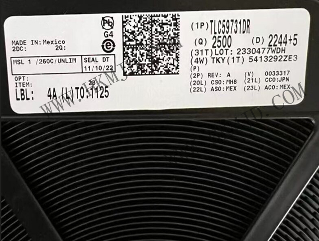 TI TLC59731DR 3通道8位PWM LED驅(qū)動(dòng)器，支持單線接口